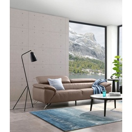 Nicoletti Home 3-Sitzer, Breite 220 cm, inklusive Kopfteilverstellung, grau