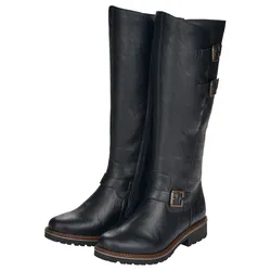 Winterstiefel REMONTE, Damen, Gr. 40, XL-Schaft, schwarz, Lederimitat, klassisch, Schuhe, Blockabsatz, Langschaftstiefel, Wechselfußbett, XL-Schaft