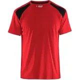 T-Shirt "3379" - S - rot/schwarz