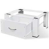 vidaXL Waschmaschinenumbauschrank Waschmaschinen-Untergestell mit Schublade Weiß