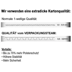 VEPATIM 2x Faltkarton  400x150x(70)-120mm VARIABLE HÖHE 1wellig