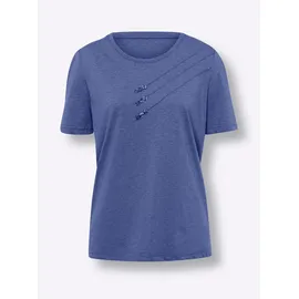 Classic Basics Sieh an! Kurzarmshirt in royalblau-meliert | Gr.: 50,