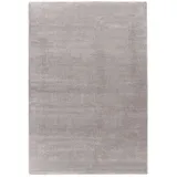 MeGusta Kurzflor Teppich Uni Klassisch Grau 160x230 cm Marcela
