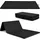 Costway 240 x 120 x 5 cm Weichbodenmatte, Gymnastikmatte Yogamatte mit 2 Tragegriffe, Turnmatte, Klappmatte, Fitnessm... - Schwarz