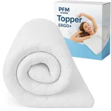 PFM HOME - Matratzen-Topper 200x200 cm - aus Elastic Ergo-Schaum - mit Abnehmbarer, antiallergischer Mikrofaserbezug - Innovative FüllPro+ Technologie