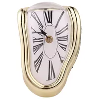 Verve Jelly Schmelzende Uhr, modische Wanduhr, surrealistisches Tischregal, Schreibtischuhr, Salvador Dali inspiriert, lustige Heimbüro-Schreibtischuhr, bestes Geburtstagsgeschenk für Männer und