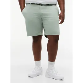 Tommy Hilfiger Big & Tall Chinoshorts "BT-DENTON 9.5 ESS TWILL-B", Herren, Gr. 46, N-Gr, minty grau, Web, Obermaterial: 97% Baumwolle, 3% Elasthan, TOMMY HILFIGER BIG & TALL, ca. Mitte Knie, Hosen Chinoshorts, Twill, slim fit, Große Größen