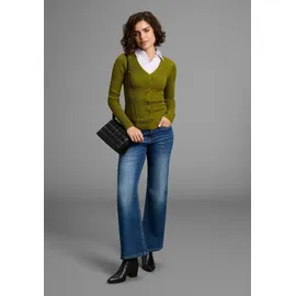 LAURA SCOTT V-Ausschnitt-Pullover grün 40