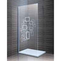 Duschtrennwand Seitenwand italienische Dusche mit LEDs - 120 x 200 cm - BELLA