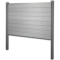 MCW WPC Sichtschutz 195 cm grau WPC