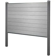 MCW WPC Sichtschutz 195 cm grau WPC
