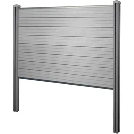 MCW WPC Sichtschutz 195 cm grau WPC