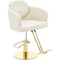 Physa Friseurstuhl Fußstütze höhenverstellbar Barber-Stuhl 200 kg Winsford Creme&Gold