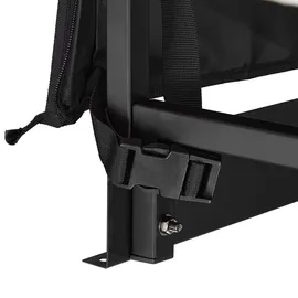 Relaxdays Kaminholzregal Eisen 110 x 29 x 110 cm mit Abdeckung Schwarz