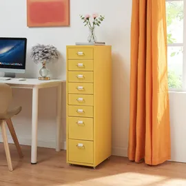 [en.casa] Kökar Schubladenschrank 109 cm x 28 cm x 41 cm gelb