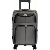 Reisekoffer Mykonos Softshell TSA Schloss 360° Rollen Leicht Robust S/M/L Verschiedene Farben Grau S - Grau