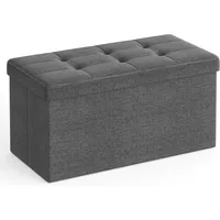 Songmics Sitzhocker mit Stauraum 38 x 76 x 38 cm Schiefergrau