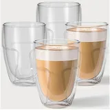 LuxusKollektion Latte-Macchiato-Glas Latte Macchiato Gläser Doppelwandig 4er Set 250ml Borosilikatglas