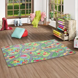 Snapstyle Kinder Spiel Teppich Little Village Bunt 140x200cm