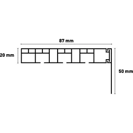 SN DECO GROUP Vorhangschiene SH (1) mit Blende 5 cm" Gr. 10, weiß L:480cm T:8,95cm, Kunststoff, Gardinenstangen, Gardinenschiene