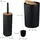 Relaxdays Badezimmer Set Badaccessoire-Set Schwarz