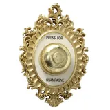 Boltze Wand-Objekt Glocke Champagne gold Kunstharz H23cm