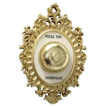 Boltze Wand-Objekt Glocke Champagne gold Kunstharz H23cm