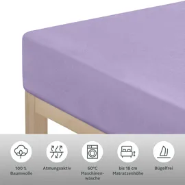 OTTO home Spannbettlaken Jersey 200 x 200 cm lila