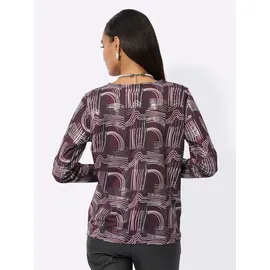 CREATION L Druck-Shirt in burgund-ecru-gemustert | Gr.: 48