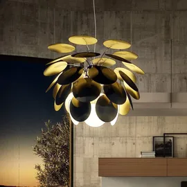 Marset Discocó Pendelleuchte, schwarz/gold - ø53 cm