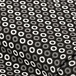 Stretch-Jacquard "Ovale", schwarz