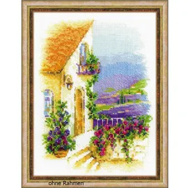 Riolis Riolis, Kreuzstich-Set Provence Straße, Baumwolle, Mehrfarbig, 18 x 24 x 0.1 cm