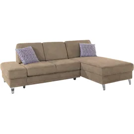 sit&more Ecksofa »Clio L-Form« wahlweise mit Bettfunktion oder Vorziehsitz und Bettkasten, Federkern