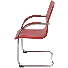 Mendler Esszimmerstuhl Samara Kunststoff rot 2er Set