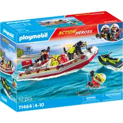 PLAYMOBIL Action Heros: Feuerwehrboot mit Aqua Scooter