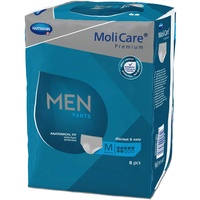 MoliCare Premium MEN PANTS, Diskrete Anwendung bei Inkontinenz speziell für Männer, 7 Tropfen, Gr. M, 12x8 Stück - Vorratspackung