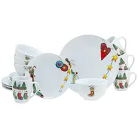 CreaTable CreaTable, 21847, Serie Luna Socken, 16-teiliges Geschirrset für