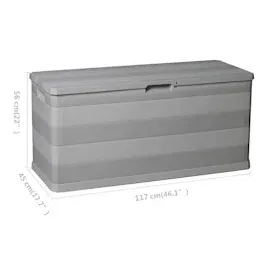 vidaXL Gartenbox Grau 117×45×56 cm