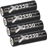 XCell 4x XCell Mignon Akku AA LSD Plus Ni-MH 1,2V 2550 mAh low self-discharge