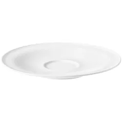 Kombi-Untertasse groß 16,5 cm - Seltmann Weiden Beat - Dekor Weiß - 4 Stück