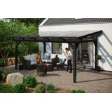 SKANHOLZ Skan Holz Sanremo aus Leimholz ohne Mittelpfosten Breite 541 cm freistehende Terrassenüberdachung -541 x 400 cm - Gr. 4-anthrazit