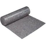 Relaxdays Malervlies, Abdeckvlies Rolle, 1 x 50 m = 50m2, rutschfest, wasserabweisend, 300g/m2, Streichen, Umzug, grau