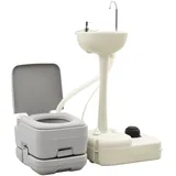 vidaXL Tragbare Campingtoilette mit Waschbecken und Wasserbehälter