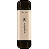 Transcend Jetflash 930C 512GB Dual USB Stick, Gold |USB-A & USB-C |Bis zu 420MB/s|Robustes Metallic-Gehäuse |Ideal für iPhone 15/16/17, iPad, MacBook, PC & Gaming (PS5/Xbox)
