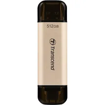 Transcend Jetflash 930C 512GB Dual USB Stick, Gold |USB-A & USB-C |Bis zu 420MB/s|Robustes Metallic-Gehäuse |Ideal für iPhone 15/16/17, iPad, MacBook, PC & Gaming (PS5/Xbox)