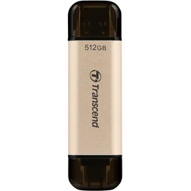 Transcend Jetflash 930C 512GB Dual USB Stick, Gold |USB-A & USB-C |Bis zu 420MB/s|Robustes Metallic-Gehäuse |Ideal für iPhone 15/16/17, iPad, MacBook, PC & Gaming (PS5/Xbox)