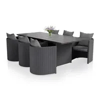 Juskys  Costa Luna Set 7-tlg. anthrazit