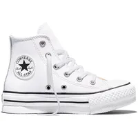 Converse Chuck Taylor All Star EVA Lift Leather Plateau-Sneaker Damen Schwarz/Weiß 32