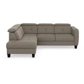 sit&more Ecksofa SIT & MORE "Belluci L-Form", braun (savannah), B:249cm H:85cm T:195cm, Sofas, Ecksofa, inklusive Federkern, wahlweise mit Bettfunktion und Bettkasten