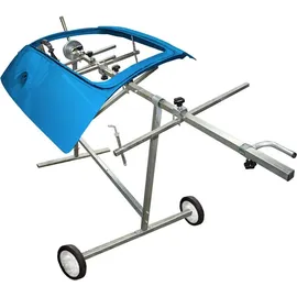 BITUXX Lackierständer Stahl 360° silber fahrbar 6-armig